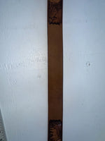 New Brown Genuine Leather Chambers Wildlife Tooled 30” Belt #6381 Z-167