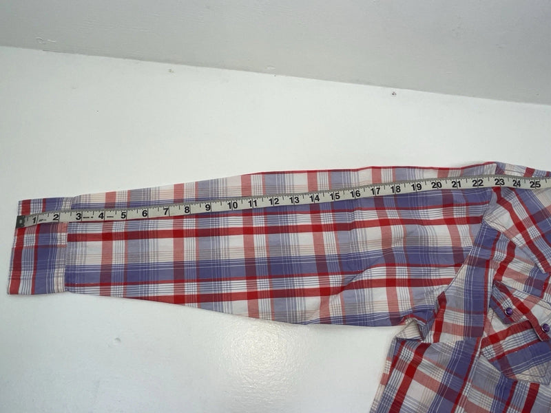 New Women’s Plaid Cumberland Outfitters Long Sleeve Button Up Shirt M 3B-37
