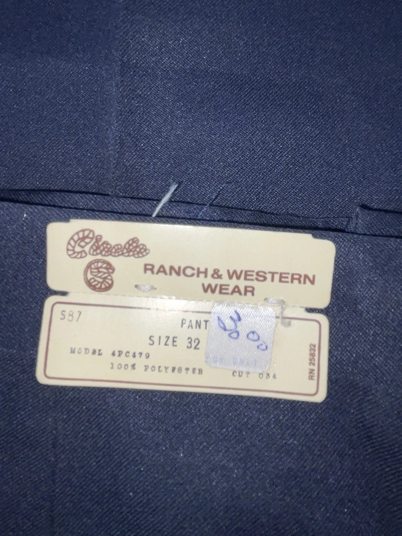 New Vintage Blue Circle S Polyester Pants #9311 OO-39