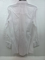 New men’s White Horse White Simple Long Sleeve Pearl Snap Medium K-33