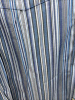 New Kids ELY Classic Blue Stripe Long Sleeve Button Up Large CC-85