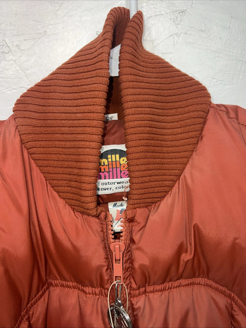 New Women’s Orange Miller Puffer Jacket 38 WW-52