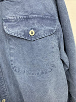 New Women’s Outback Tough Blue Jena Long Sleeve Button Up Small MM-68
