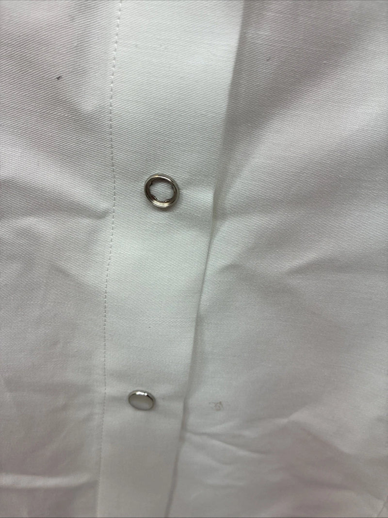 New Women’s Cumberland White Designed Short Sleeve Pearl Snap Medium LL-76