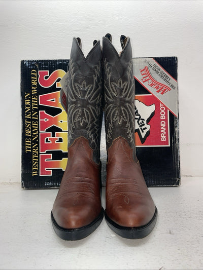 New Men’s Brown Texas Brand Cowboy Boots. 1201 9 D. 4-75