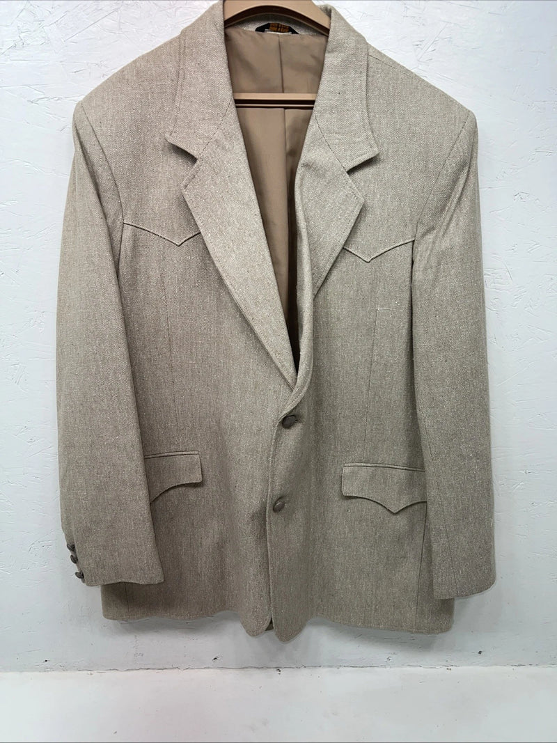 New Men’s Pioneer Wear Tan Suit Jacket 48L #12016 X-609