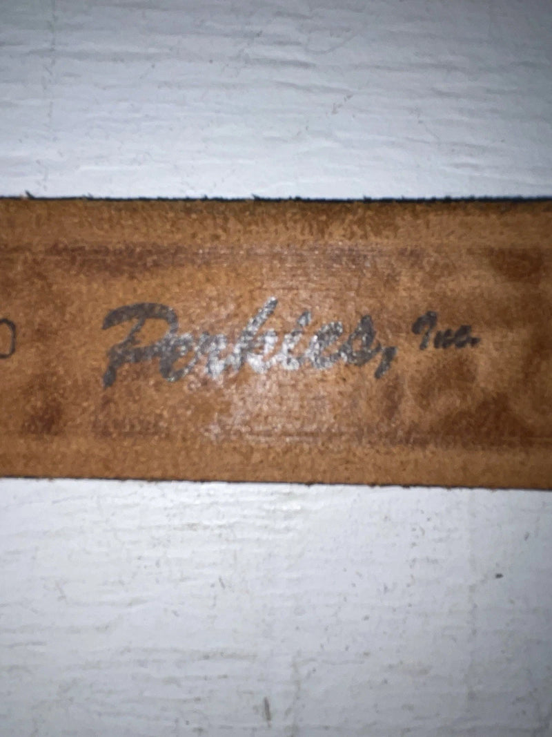 New Brown Genuine Leather Perkies Tooled 30” Belt #8601 JJ-138