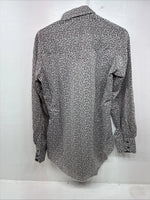 New Women’s Miller Brown Design Long Sleeve Pearl Snap Size 15 MM-27