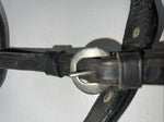 New Black Leather Full Horse Show Halter Gold accents 3C-15