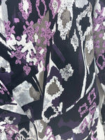 New Men’s Wrangler Black Purple Designed Long Sleeve Button Up Medium V-86
