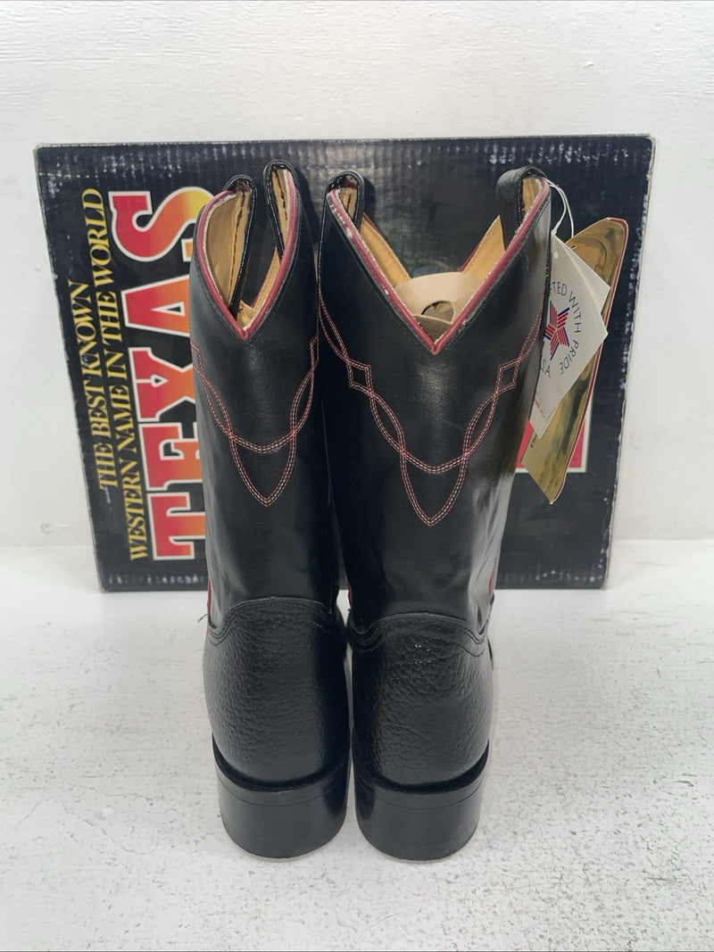 New Men’s Black Texas Brand Cowboy Boots. 5300 9 D. 5-51