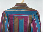 New Women’s Panhandle Slim Multicolor Stripe Long Sleeve Pearl Snap Size 10 MM-8