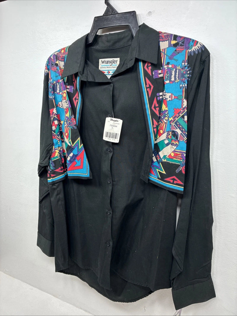 New Women’s Wrangler Western Long Sleeve Button up XL DD-89