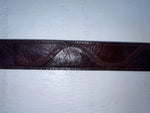New Maroon Genuine Leather Stitched 34” Belt #6985 Z-166