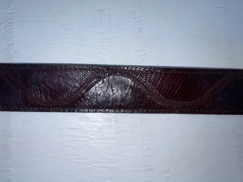 New Maroon Genuine Leather Stitched 34” Belt #6985 Z-166