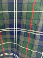 New Men’s ELY Plains Green Blue Plaid long Sleeve Pearl Snap 15.5 Medium T-67