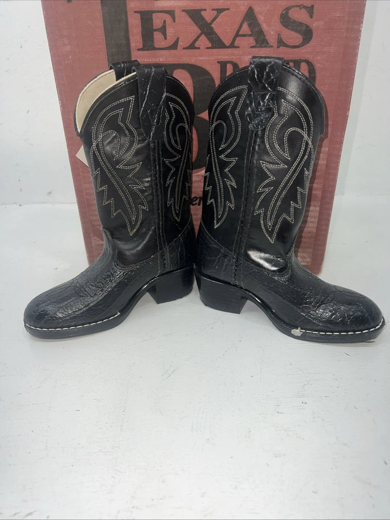New Children’s Black Bronco Cowboy Boots. 9 D. 24-15