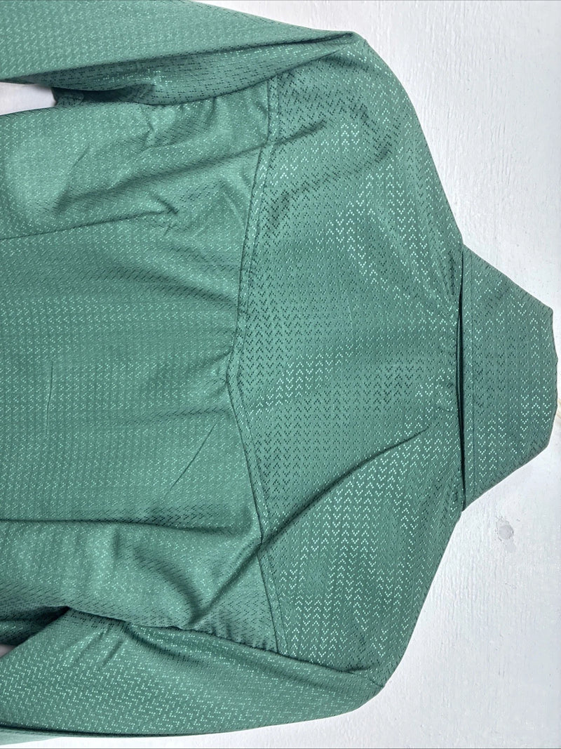 New Woman Dickson Jenkins Green Long Sleeve Pearl Snap Size 32 KK-70