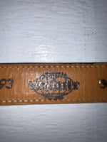 New Blue Genuine Leather Wright Gold Pendent 30” Belt #10493 JJ-139
