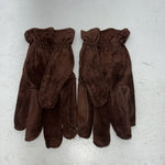 New Dremier Brown Leather Warm Lined Riding Gloves E-501