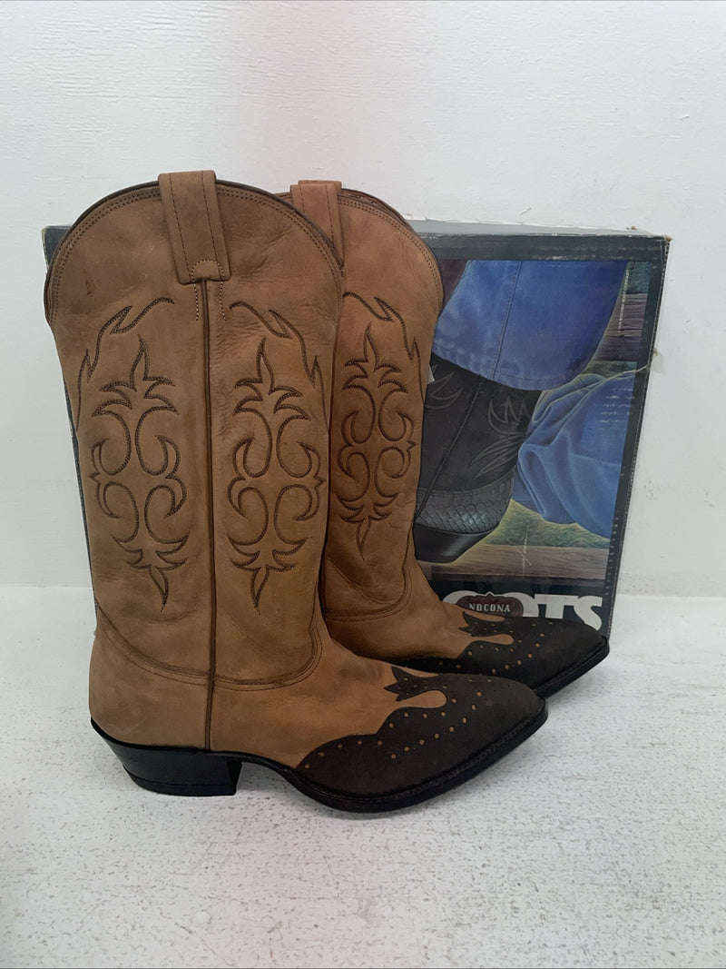 New Men’s Brown Nocona Cowboy Boots. 7232 8.5 8 1/2 D. 3-128
