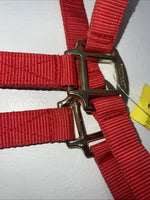 New Tex Tan Red Nylon Horse Halter Full #0723832 LLL-600