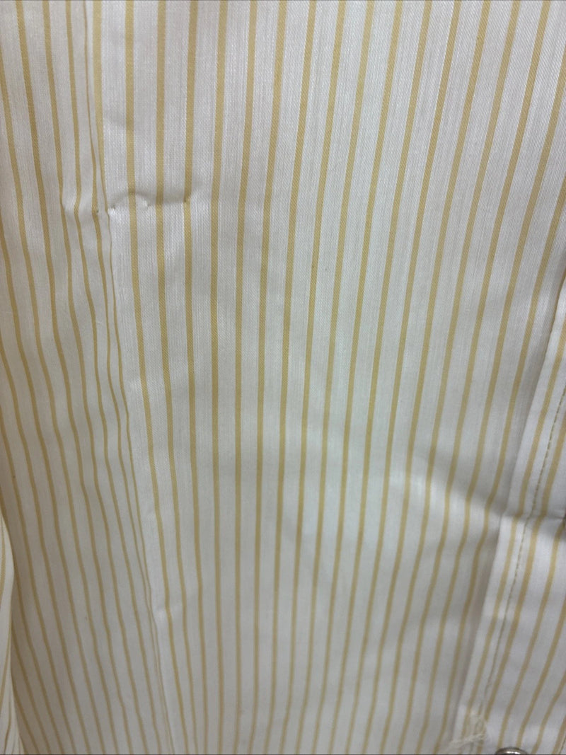 New Men’s Miller Yellow Stripe Long Sleeve Pearl Snap 16 X 35 Large V-115