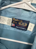 New Men’s Panhandle Slim Blue Simple Long Sleeve Pearl Snap 17 Large M-68