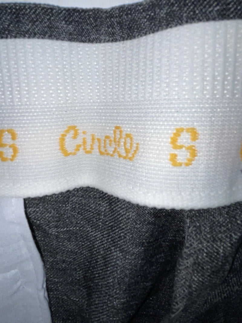 New Vintage Gray Circles S Polyester Pants #CP4776 XX-76
