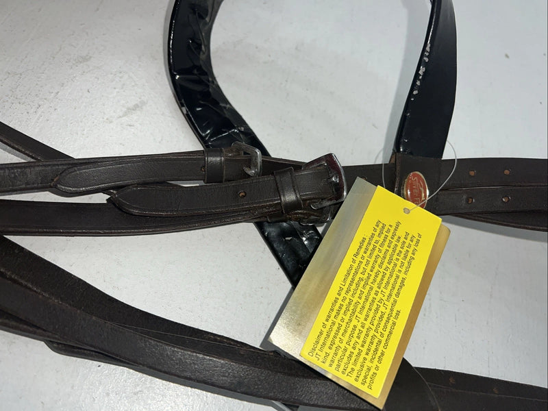 New Silver Fox Black Draft Bridle With Reins #20-05607-2-0 BB-37
