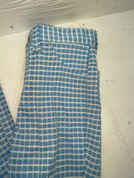 New Vintage Blue Checkered Lee Polyester Pants #2652644 ZZ-46