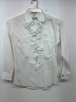 New Women’s Karman White Design Long Sleeve Pearl Snap Size 30 MM-80