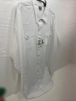 New Men’s ELY Cattleman White Long Sleeve Pearl Snap 3XL E-20