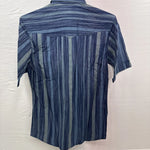 New Men’s White Horse Blue short sleeve pearl snap small B-73 