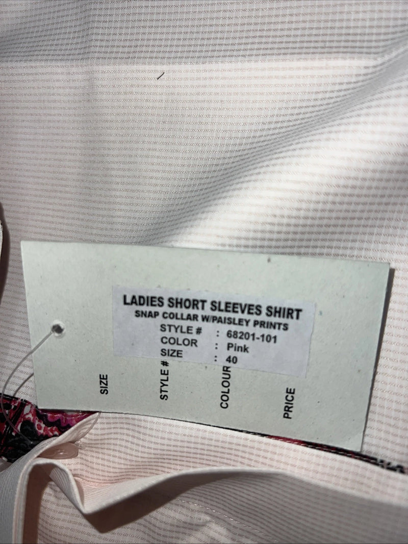 New Women’s Pink RHC Short Sleeve English Riding Shirt. 40 68201-101 G-44