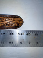New Red Genuine Leather Longhorn Tooled 34” Belt #82828 JJ-34