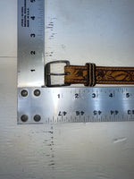 New Brown Genuine Leather Perkies Tooled 18” Belt #170 NN-85