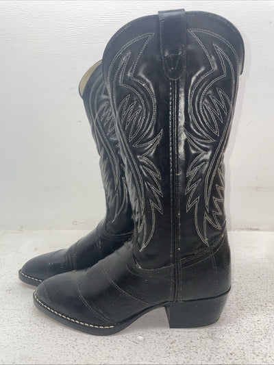 New Youth Black Brock Cowboy Boots. 1920 6.5 6 1/2 E E. 2-145