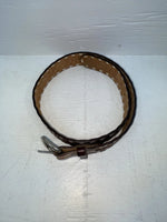 New Brown Genuine Leather Tooled And Weaved 30” Belt #18071 NN-24