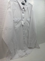 New Men’s White Horse White Long Sleeve Pearl Snap 3XL E-17