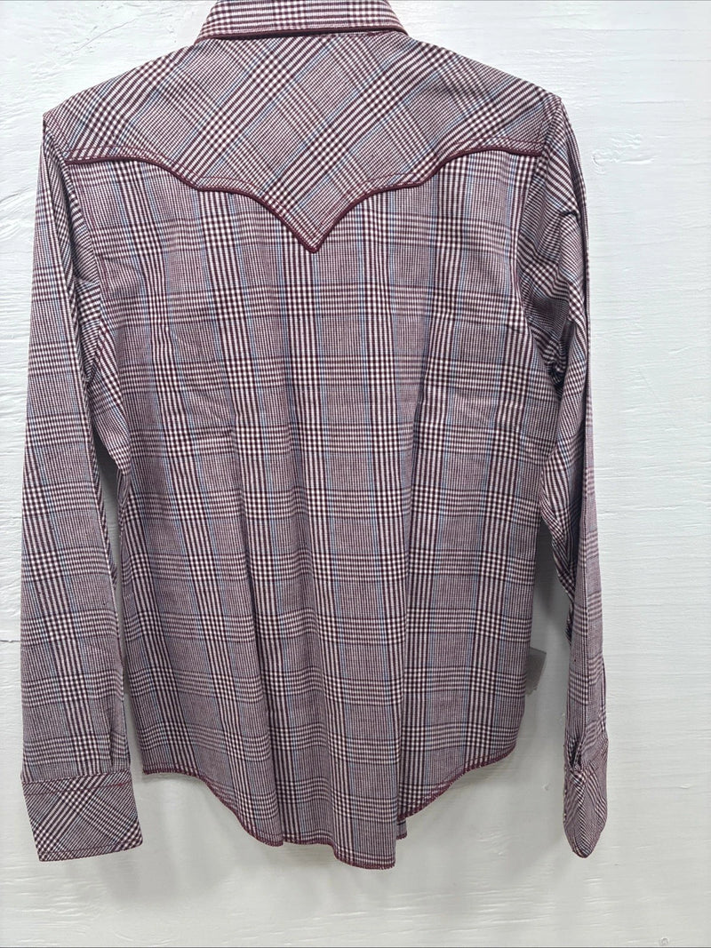 New Kids Champion Western Red Design Long Sleeve Pearl Snap Size 18 CC-116