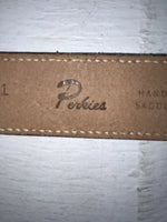 New Brown Genuine Leather Perkies Tooled 22” Belt #601 NN-90