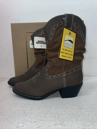 New Youth Brown Smoky Mountain Cowboy Boots. 1122 C 3. 22-104