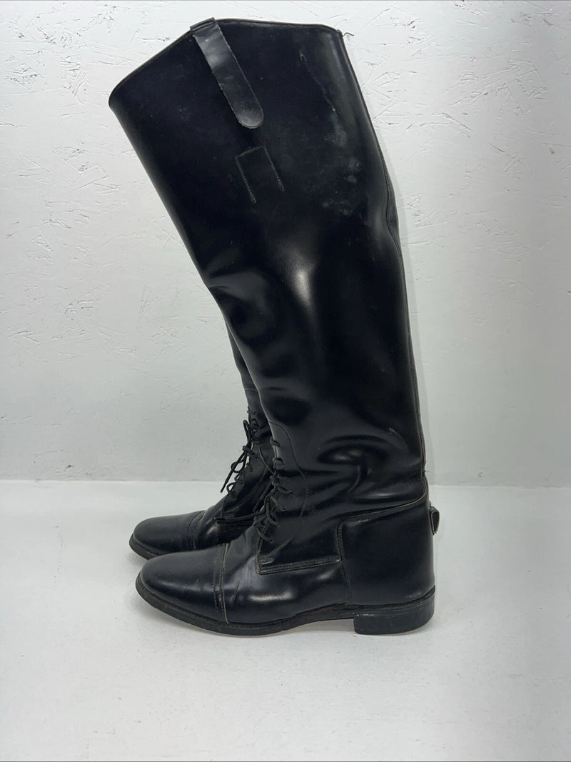 Used Women’s Black Imperial English Riding Boots. 7946 6. 12-3