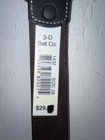 New Brown Genuine Leather 3D Weaved And Silver Pendent 28” Belt #1432 JJ-156