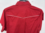 New Women’s Cumberland Red Short Sleeve Pearl Snap Medium MM-87