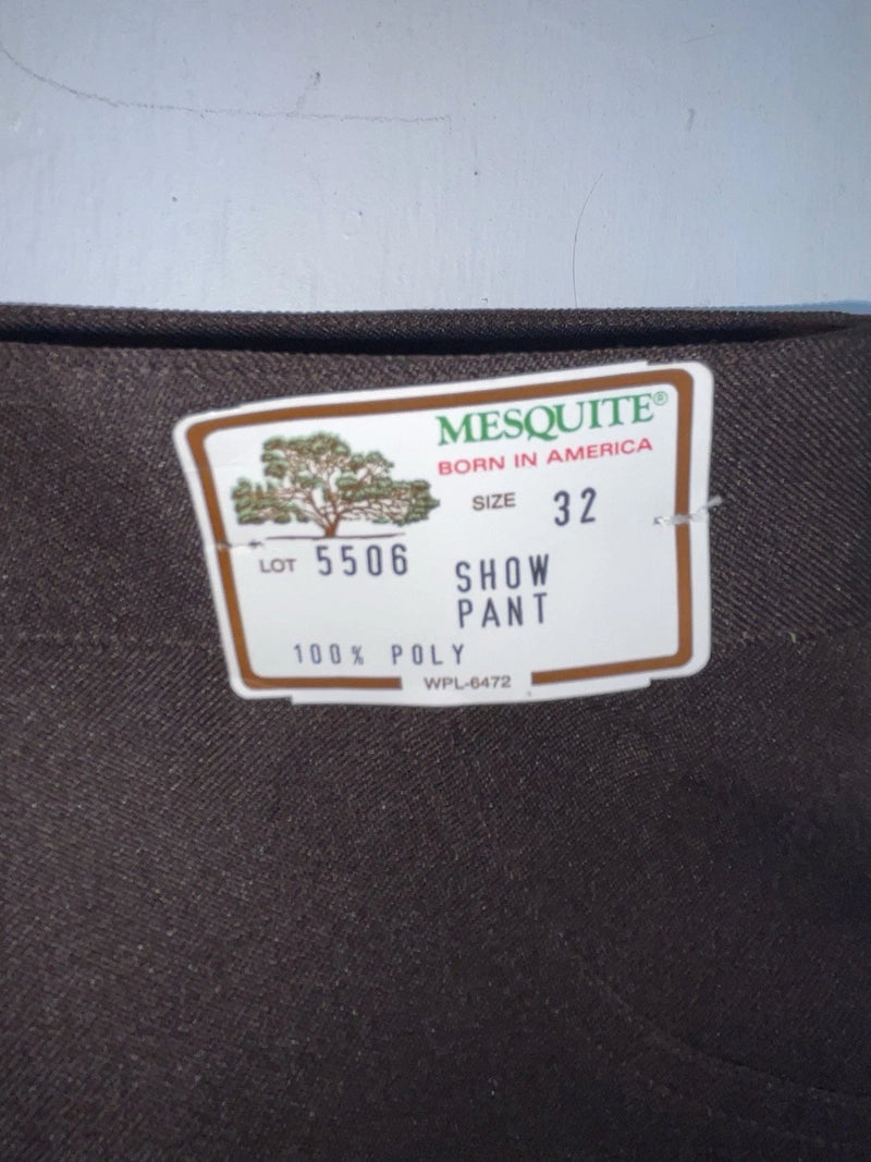 New Vintage Brown Mesquite Polyester Pants #5506 OO-32