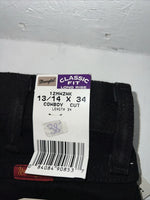 Nw Men’s Black Cowboy Cut Slim Fit Wrangler Jeans. 13/14x34 G-9