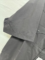 New Men’s ELY Cattleman Black Simple Short Sleeve Pearl Snap 18 2XL F-94