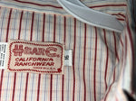 New Men’s Pink Stripped HbarC Ranchwear Short Sleeve Pearl Snap Shirt 16 L S-22